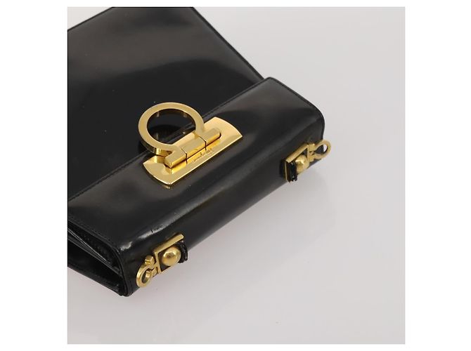 Borsa Salvatore Ferragamo Pelle Nylon Set da 3 Nero Giallo Bianco Auth 197582 - vista 12