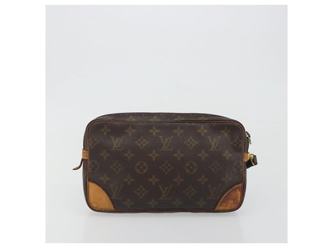 LOUIS VUITTON Monogram Marly Dragonne GM Clutch Bag 2 Set M51825 LV Auth fm5417 Monogramma - vista 10