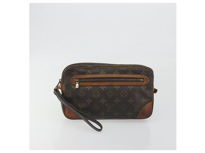 LOUIS VUITTON Monogram Marly Dragonne GM Clutch Bag 2 Set M51825 LV Auth fm5417 Monogramma - vista 2