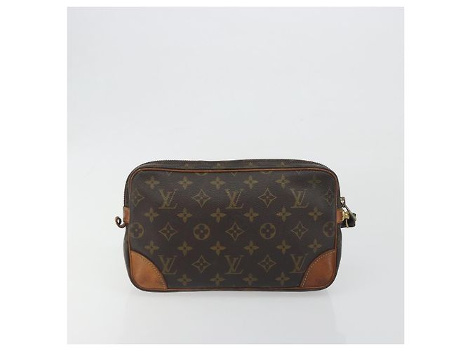 LOUIS VUITTON Monogram Marly Dragonne GM Clutch Bag 2 Set M51825 LV Auth fm5417 Monogramma - vista 3