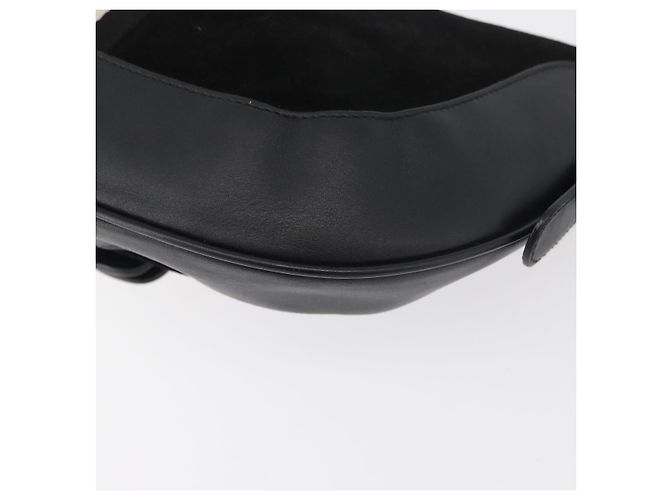 Borsa a tracolla BALLY in pelle scamosciata Nero Argento Auth sw721A - vista 13