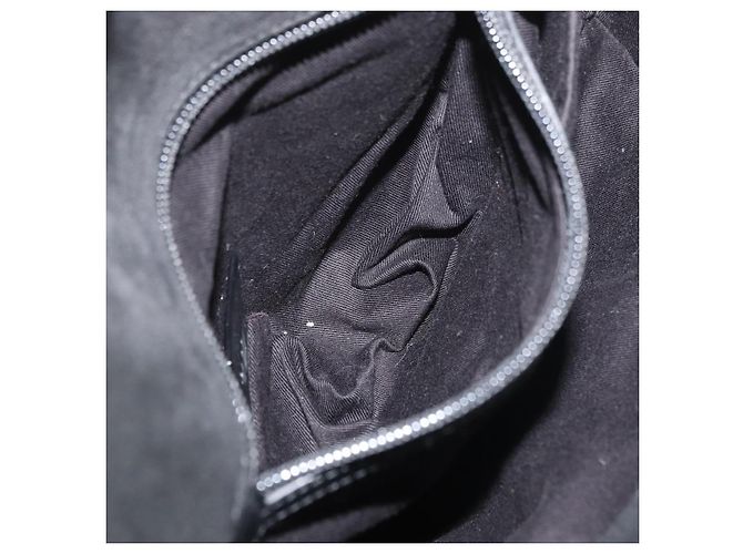 Borsa a tracolla BALLY in pelle scamosciata Nero Argento Auth sw721A - vista 22
