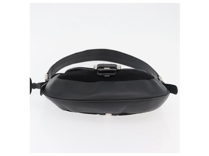 Borsa a tracolla BALLY in pelle scamosciata Nero Argento Auth sw721A - vista 9