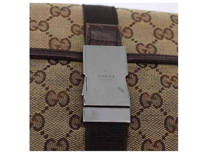 Borsa a tracolla GUCCI GG Canvas Beige Silver 131236 Auth BSZ673 Argento - vista 15