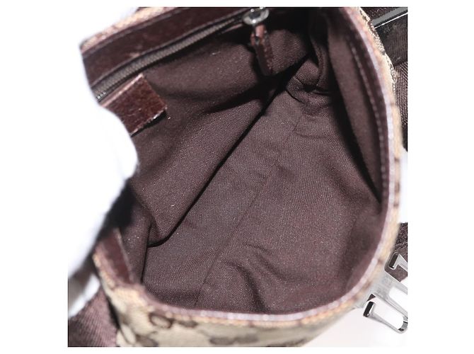 Borsa a tracolla GUCCI GG Canvas Beige Silver 131236 Auth BSZ673 Argento - vista 18