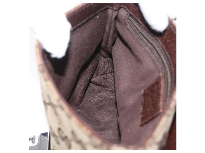 Borsa a tracolla GUCCI GG Canvas Beige Silver 131236 Auth BSZ673 Argento - vista 20