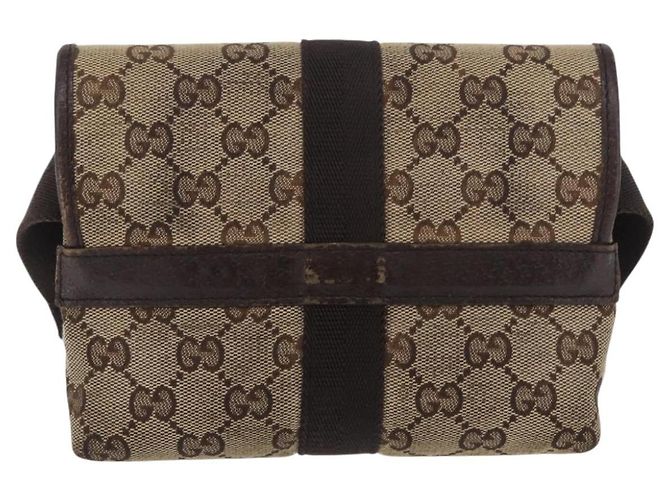 Borsa a tracolla GUCCI GG Canvas Beige Silver 131236 Auth BSZ673 Argento - vista 3