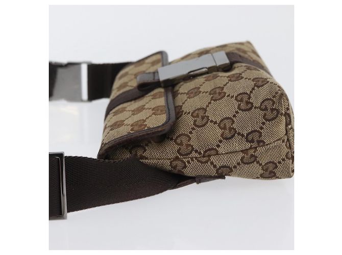Borsa a tracolla GUCCI GG Canvas Beige Silver 131236 Auth BSZ673 Argento - vista 5