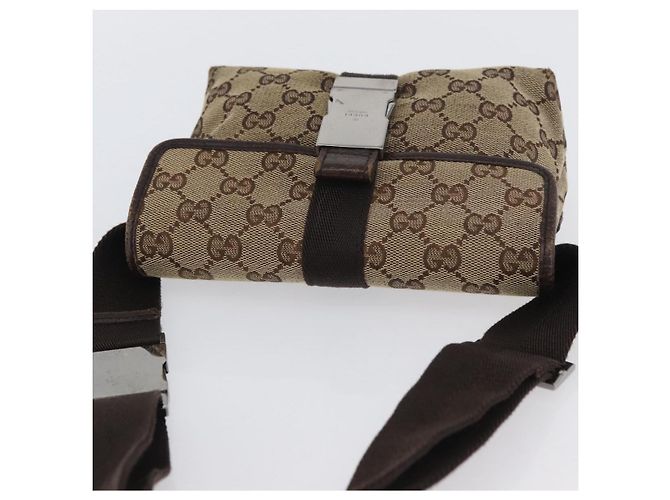 Borsa a tracolla GUCCI GG Canvas Beige Silver 131236 Auth BSZ673 Argento - vista 6