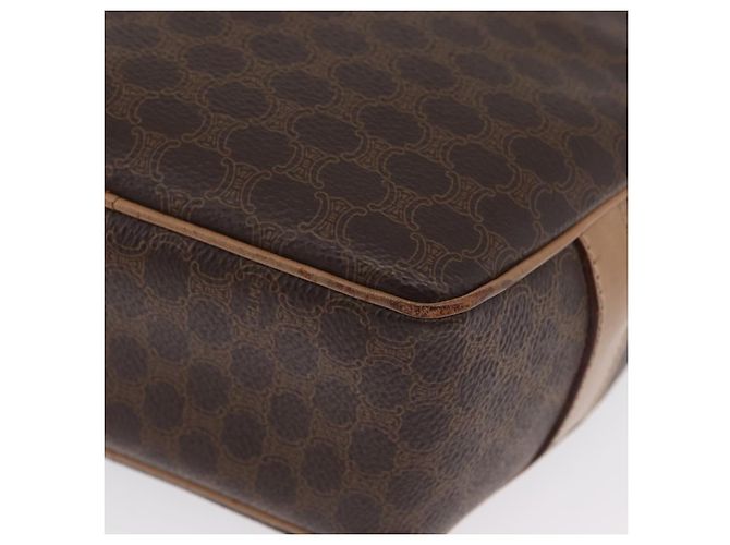 Céline Borsa a tracolla CELINE Macadam Canvas PVC Leather Brown Gold Auth BSZ634 Marrone D'oro - vista 11
