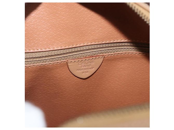 Céline Borsa a tracolla CELINE Macadam Canvas PVC Leather Brown Gold Auth BSZ634 Marrone D'oro - vista 16