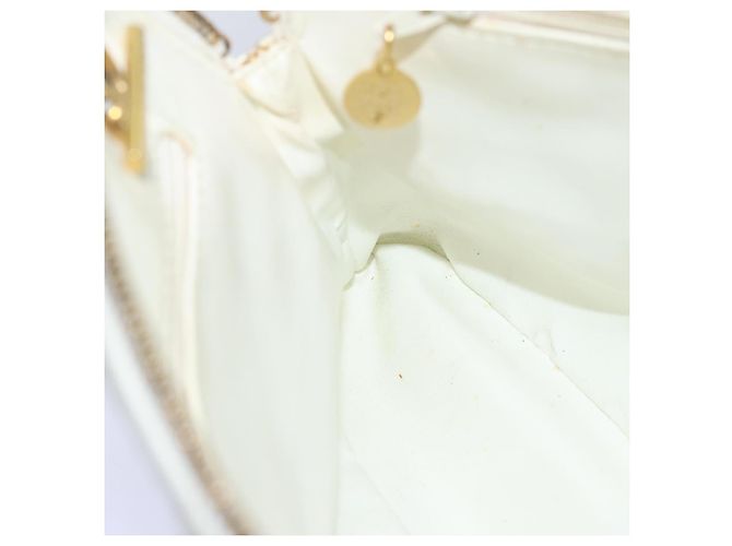Borsa a tracolla CHANEL Matelasse con catena in pelle bianca CC Auth 76482 Bianco - vista 20
