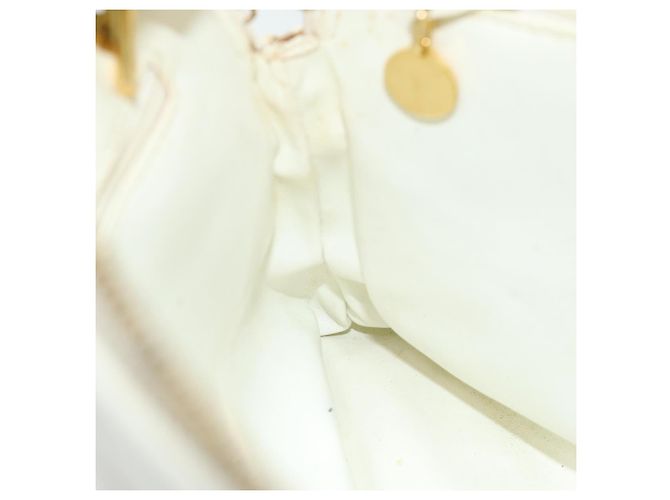 Borsa a tracolla CHANEL Matelasse con catena in pelle bianca CC Auth 77469 Bianco - vista 19