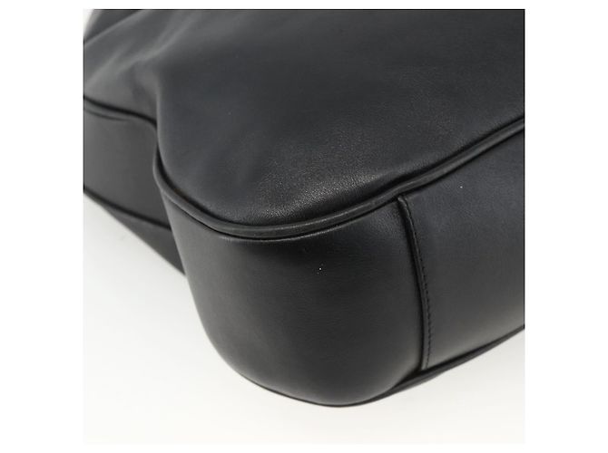 Borsa a spalla GUCCI Bamboo in pelle 2way Nero Oro 001 1577 Auth BSZ637 D'oro - vista 13