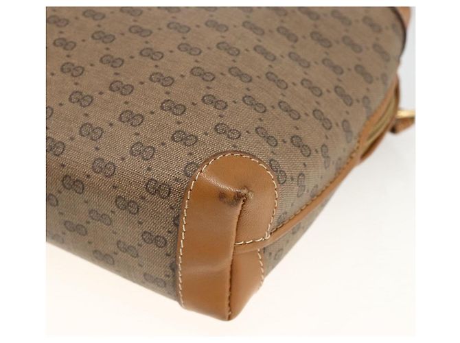 Borsa a tracolla GUCCI Micro GG Supreme PVC Beige Oro 007 115 0093 Auth BSZ654 D'oro - vista 10