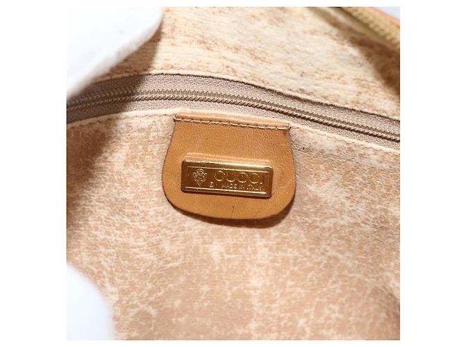 Borsa a tracolla GUCCI Micro GG Supreme PVC Beige Oro 007 115 0093 Auth BSZ654 D'oro - vista 15