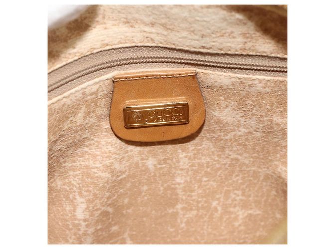 Borsa a tracolla GUCCI Micro GG Supreme PVC Beige Oro 007 115 0093 Auth BSZ654 D'oro - vista 19