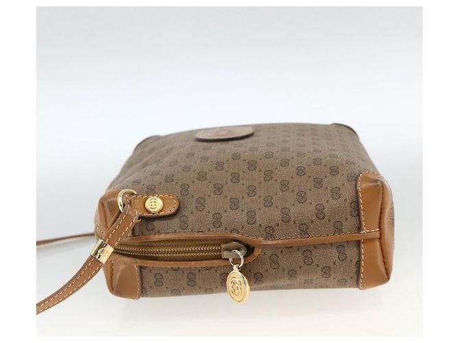 Borsa a tracolla GUCCI Micro GG Supreme PVC Beige Oro 007 115 0093 Auth BSZ654 D'oro - vista 4