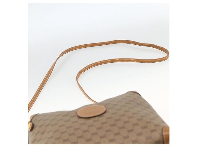 Borsa a tracolla GUCCI Micro GG Supreme PVC Beige Oro 007 115 0093 Auth BSZ654 D'oro - vista 8