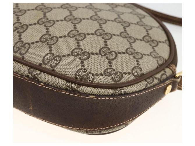 Borsa a tracolla GUCCI GG Supreme PVC Beige Gold Auth BSZ655 D'oro - vista 10