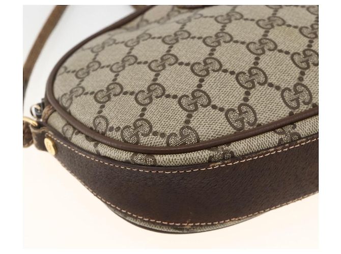 Borsa a tracolla GUCCI GG Supreme PVC Beige Gold Auth BSZ655 D'oro - vista 11