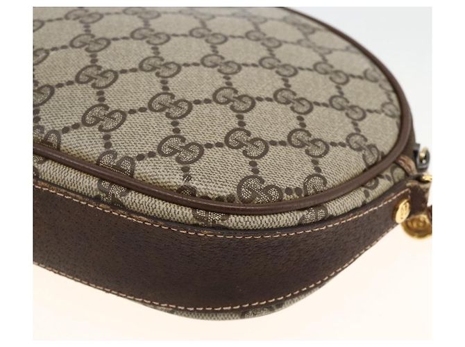 Borsa a tracolla GUCCI GG Supreme PVC Beige Gold Auth BSZ655 D'oro - vista 12
