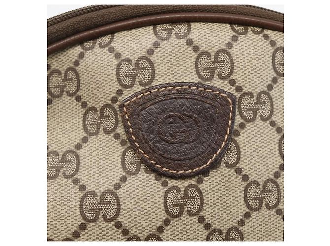 Borsa a tracolla GUCCI GG Supreme PVC Beige Gold Auth BSZ655 D'oro - vista 15