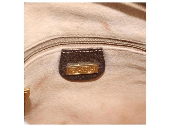 Borsa a tracolla GUCCI GG Supreme PVC Beige Gold Auth BSZ655 D'oro - vista 16