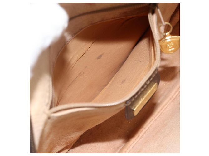 Borsa a tracolla GUCCI GG Supreme PVC Beige Gold Auth BSZ655 D'oro - vista 21