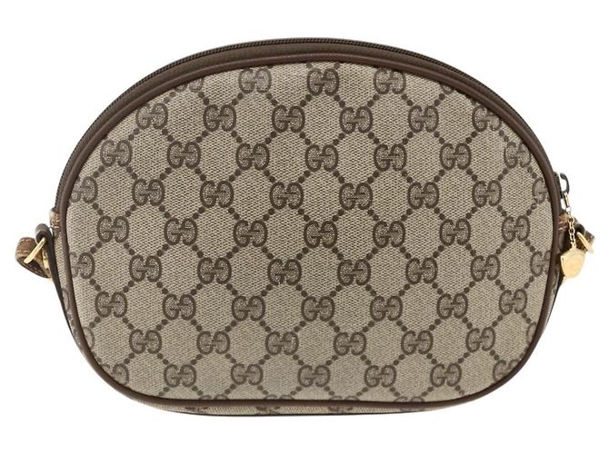 Borsa a tracolla GUCCI GG Supreme PVC Beige Gold Auth BSZ655 D'oro - vista 3