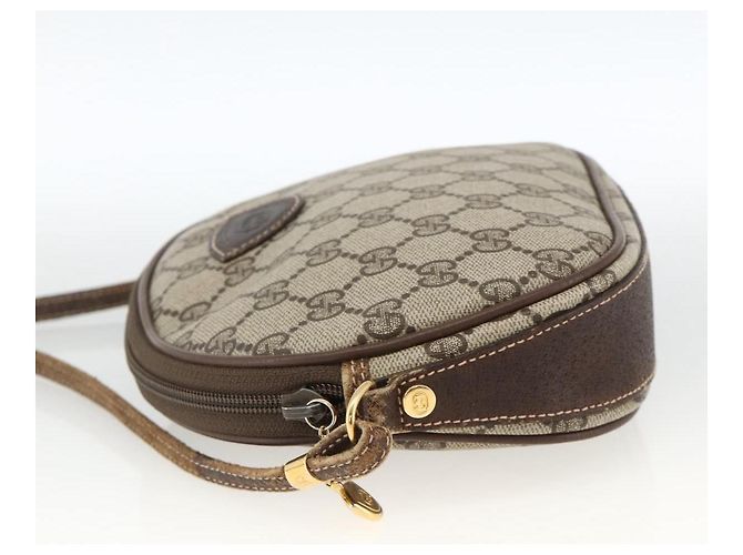 Borsa a tracolla GUCCI GG Supreme PVC Beige Gold Auth BSZ655 D'oro - vista 4