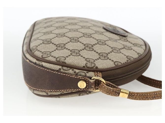 Borsa a tracolla GUCCI GG Supreme PVC Beige Gold Auth BSZ655 D'oro - vista 5