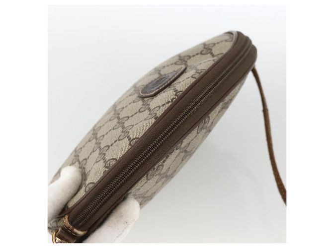 Borsa a tracolla GUCCI GG Supreme PVC Beige Gold Auth BSZ655 D'oro - vista 6