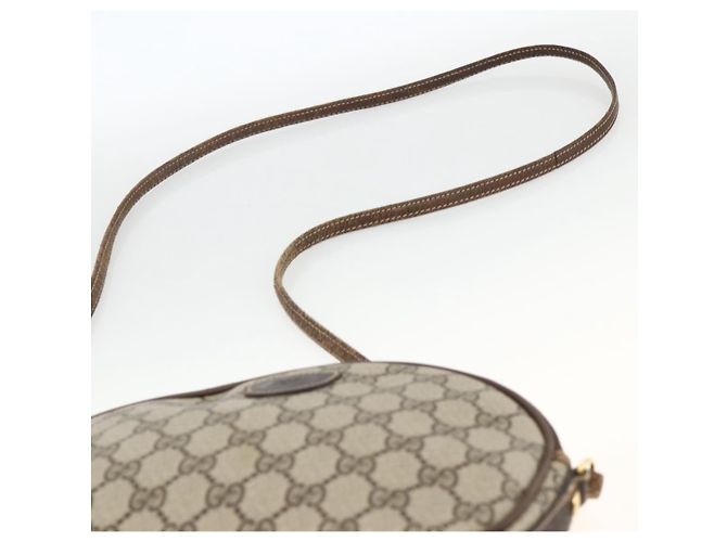Borsa a tracolla GUCCI GG Supreme PVC Beige Gold Auth BSZ655 D'oro - vista 8