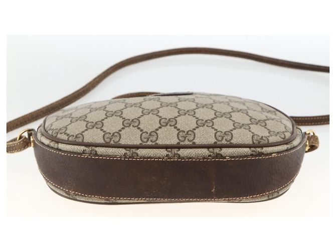 Borsa a tracolla GUCCI GG Supreme PVC Beige Gold Auth BSZ655 D'oro - vista 9
