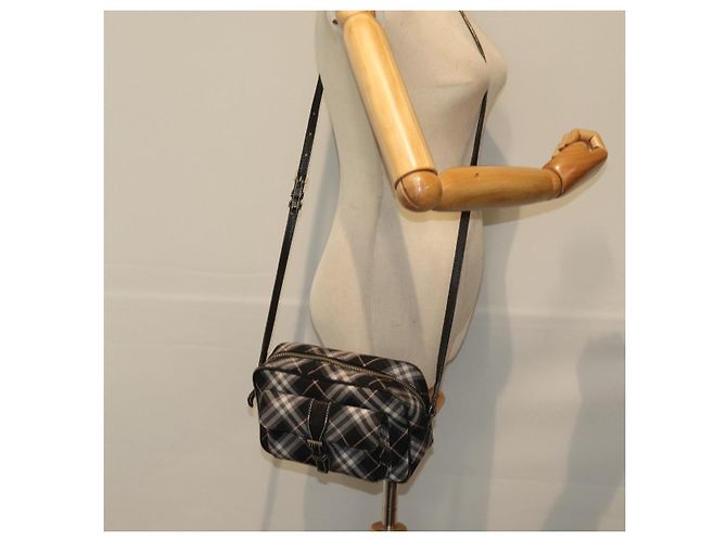Borsa a tracolla BURBERRY Nova Check Blue Label Nera Autentica ti1758 Nero - vista 23