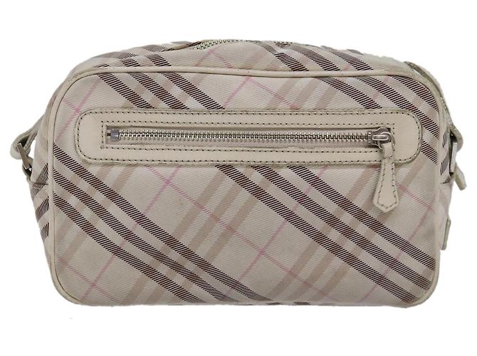 Borsa a tracolla BURBERRY Nova Check Blue Label in tela rosa Auth ti1757 - vista 3