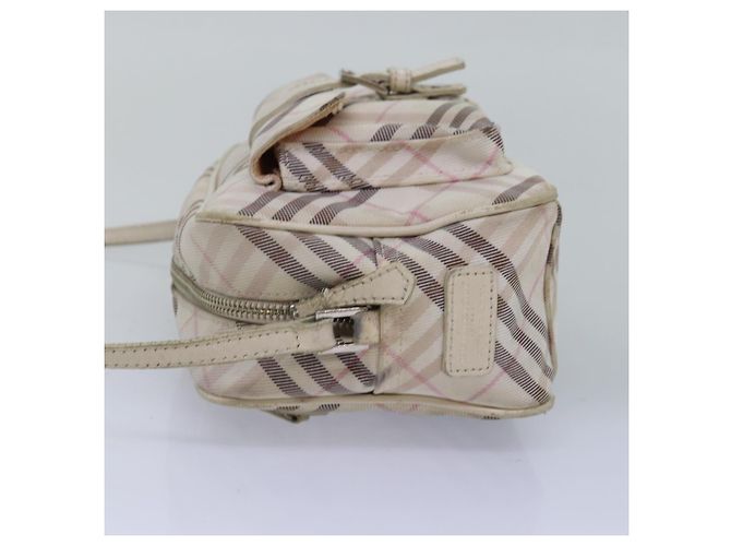 Borsa a tracolla BURBERRY Nova Check Blue Label in tela rosa Auth ti1757 - vista 4