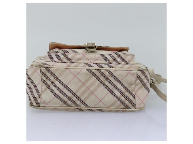 Borsa a tracolla BURBERRY Nova Check Blue Label in tela rosa Auth ti1757 - vista 9