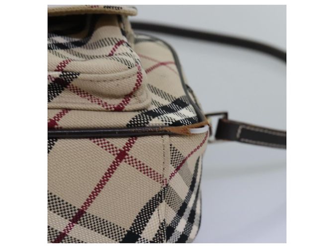 Borsa a tracolla BURBERRY Nova Check Blue Label in tela Beige Brown Auth ti1756 Marrone - vista 11