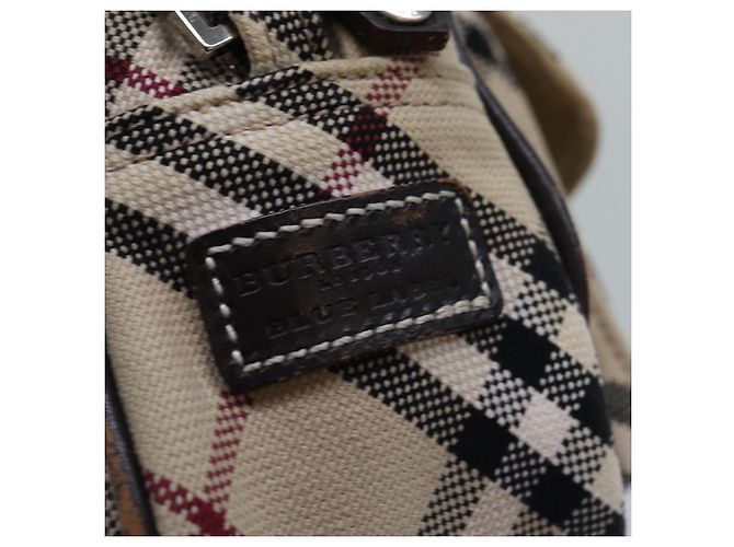 Borsa a tracolla BURBERRY Nova Check Blue Label in tela Beige Brown Auth ti1756 Marrone - vista 14
