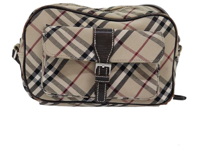 Borsa a tracolla BURBERRY Nova Check Blue Label in tela Beige Brown Auth ti1756 Marrone - vista 2
