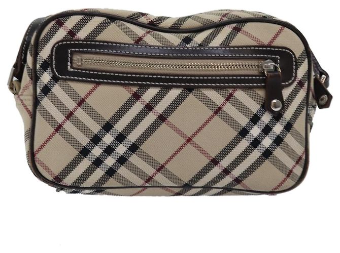 Borsa a tracolla BURBERRY Nova Check Blue Label in tela Beige Brown Auth ti1756 Marrone - vista 3