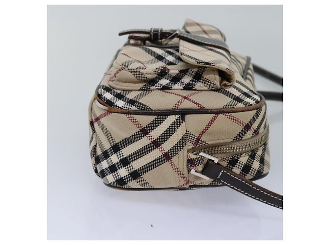 Borsa a tracolla BURBERRY Nova Check Blue Label in tela Beige Brown Auth ti1756 Marrone - vista 5