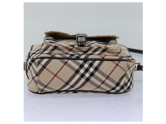 Borsa a tracolla BURBERRY Nova Check Blue Label in tela Beige Brown Auth ti1756 Marrone - vista 9
