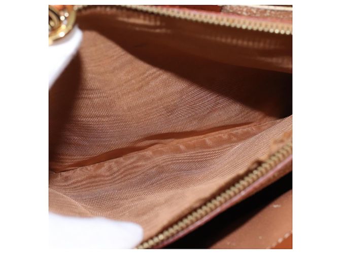 Céline Borsa a mano CELINE Macadam Canvas PVC Leather 2way Brown Gold Auth 142436 Marrone D'oro - vista 22