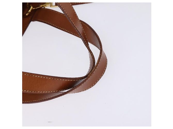 Céline Borsa a mano CELINE Macadam Canvas PVC Leather 2way Brown Gold Auth 142436 Marrone D'oro - vista 7