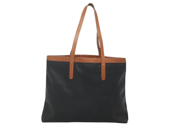 Borsa Tote Salvatore Ferragamo PVC Pelle Nero Oro Auth ar13392 - vista 3