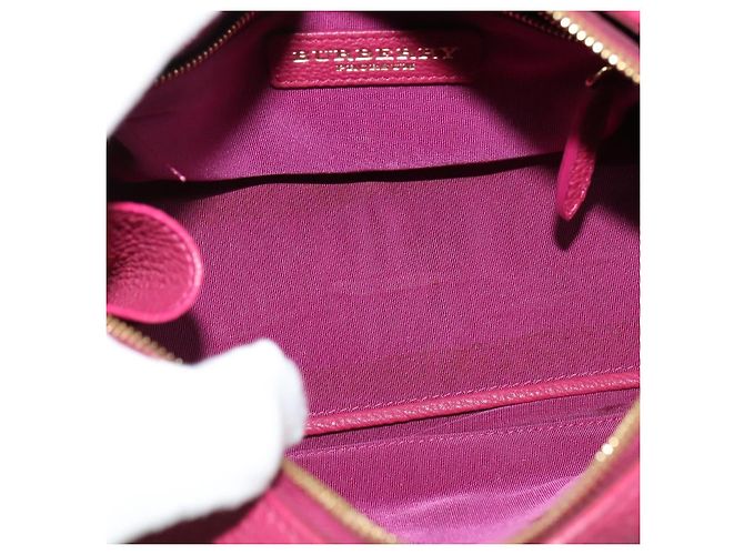Borsa a Mano BURBERRY Nova Check Canvas 2way Beige Gold Auth 118645V D'oro - vista 11