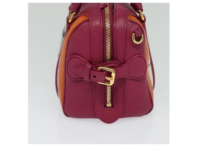 Borsa a Mano BURBERRY Nova Check Canvas 2way Beige Gold Auth 118645V D'oro - vista 3